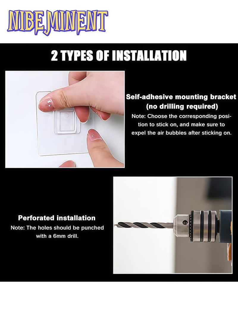 NIBEMINENT Pegboard Combination Kit, Wall Mount Display Pegboard Panel Kit for Live Room Gaming Room, Craft Room, Work place, Durable Plastic Wall Organizer Kit, Peg Boards Organizer, 4 x 30*30cm, Black - Image 5